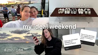 Balancing productivity & rest on the weekend (my strategy) | & mini personal Q&A!