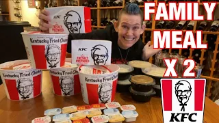 KFC FAMILY MEAL X 2 | HUGE FEAST | MOM VS FOOD | CHICKEN FOR DAYS