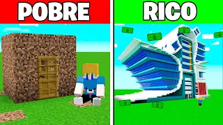 Fui de CASA de POBRE ATÉ CASA de RICO no Minecraft!