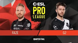 CS:GO - G2 Esports vs. FaZe [Dust2] Map 2 - Quarter-Final - ESL Pro League Season 9