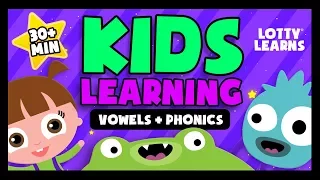 Kids Learning | Vowels | ABC Phonics | LOTTY LEARNS