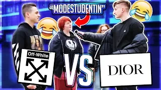 MODE-STUDENTIN BEWERTET UNS !! 😂😂 DIOR vs OFF-WHITE | TomSprm