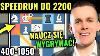 Jak dobrze grać w szachy? Speedrun do 2200 od ZERA 🔥 ranking 400-1050 | Michał Kanarkiewicz