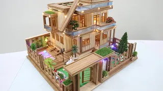 How to make a chalet with garden and swimming pool  | DIY Model