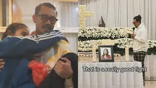 Denny Sumargo Berbicara di Depan Jenazah Laura Anna untuk Terakhir kalinya