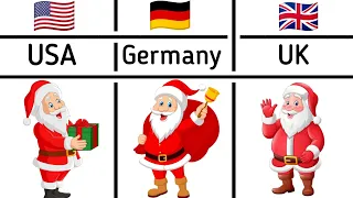 Santa Claus From Different Countries#comparison #usa#2023