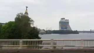 Місто Дніпро. Найбільший в Україні тризуб!