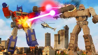 Realistic Optimus Prime vs Megatron Transformers Destruction 😱 Teardown