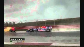 F1 2010 gameplay: Silverstone GP (Heavy Rain)