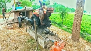 diesel engine startup || ruston engine || on my village in desi atta chakki Punjab culture