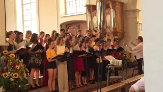 Swiss School choir singing ’Oh John‘ from Far cry 5 at their graduation