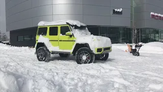 Mercedes G550 4x4 Squared Tackles the Snow