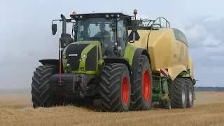 Claas Axion 950 Baling w/ Krone BigPack 1290 HDP II XC | Harvest 2018 | Danish Agriculture