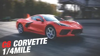 100% Stock C8 Corvette does WHAT in the 1/4 MILE?!