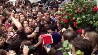 CRAZY fans at hotel exit on Harry Styles