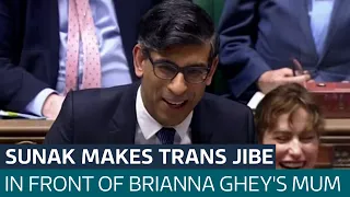 Rishi Sunak under fire after trans jibe made while Brianna Ghey's mother in Commons | ITV News