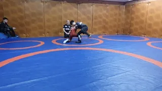 Hard Wrestling with 1 years older and 8 kg heavy boy . Good performance and good techniques.10.5.24