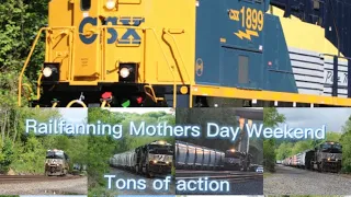 Railfanning Mother’s Day weekend & Monday; ft CSXT 1899 leading M369, Locals, slugs, and more!