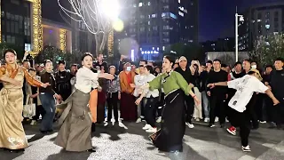 Tibetan dance "Good luck and health", dancing like a white crane!