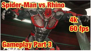 Spider-Man vs Rhino. Spider-Man Miles Morales Gameplay Part 3. #ps5 #viral #viralvideo #trending
