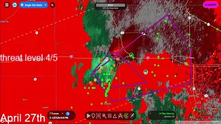 🔴Live Weather Ongoing tornado outbreak 4/5 threat level