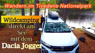 Dacia Jogger Wildcamping direkt am See - Wandern im Tivedens Nationalpark Schweden Teil 13