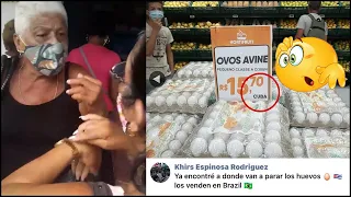 CUBANAS SE FAJAN EN PLENA COLA POR ESCASEZ DE ALIMENTOS, MIENTRAS APARECE HUEVO DE CUBA EN BRASIL 🙄