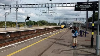 GWR 800003 passes Didcot Parkway (23/8/17)