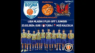 KK "BOSNA" KALESIJA vs KK "DRAGONS" TUZLA | LIGA MLADIH | KSTK | PLAY-OFF | 23.03.2024 | nettech