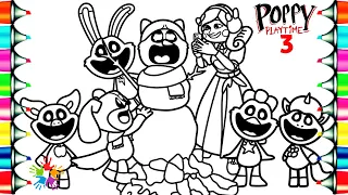 Poppy Playtime Chapter 3 Coloring Pages / Smiling Critters and Miss Delight / NCS Music