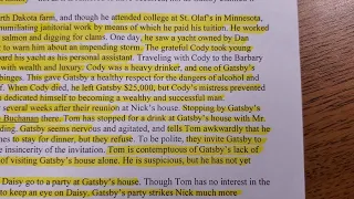 Great Gatsby Ch 6 summary by Mrs. G