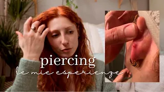 piercing: helix, flat, conch, forward helix | cure, problemi, dolore (timestamp)