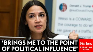 AOC Uses Trump Social Media Posts To Illustrate 'Political Influence' At IRS Whistleblower Hearing