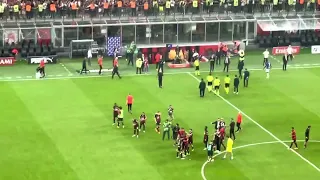 Milan Inter 3-2 festeggiamenti fine partita 3/9/2022