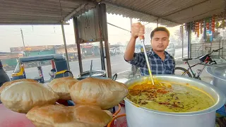 Amazing Poori Bhaji in Newali Naka @25 Rs - 4 Big Puri & Bhaji | Indian Street Food