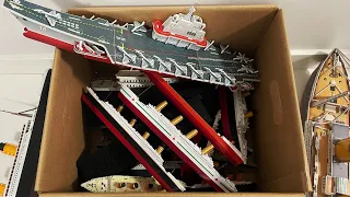 Let's Review All the Ships Titanic, Britannic, Aircraft Carrier from the Box and their Sinking Video