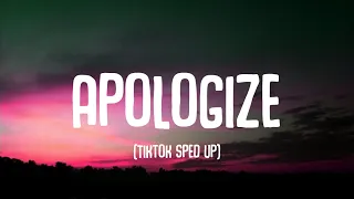 Timbaland ft. OneRepublic - Apologize (Lyrics)(TikTok Sped up)"now its too late to apologize"