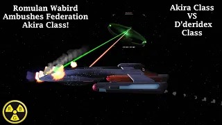 Akira Class VS Romulan D'deridex Warbird | AMBUSH! | Star Trek Ship Battle | Bridge Commander |