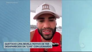 Gusttavo lima revela por que sumiu de live com Leonardo