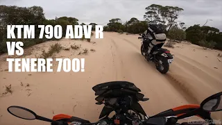 KTM 790 Adventure R vs Tenere 700 In Deep Soft Sand! Adventure!