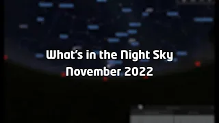 What's in the Night Sky: November 2022