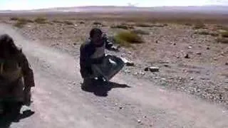 Tibetans making prostrations khora around Kailash