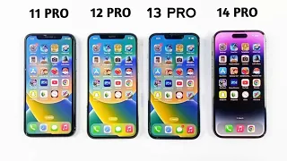 iPhone 11 Pro Vs iPhone 12 Pro Vs iPhone 13 Pro Vs iPhone 14 Pro | SPEED TEST 2023