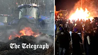 Politician forced to flee after farmer protests turn hostile in Belgium