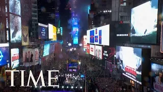 Times Square Revelers Brave The Drenching Rain To Welcome 2019 | TIME