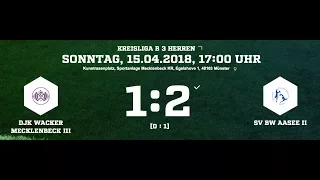 DJK Wacker Mecklenbeck III - SV Blau Weiß Aasee II 1:2 (0:1)