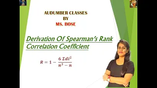 derivation of spearman correlation coefficient formula