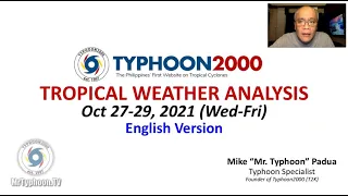 T2K Tropical Weather Analysis for Oct 27-29, 2021 (Wed-Fri) [English Ver]