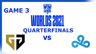 GEN vs C9 HIGHLIGHTS | GAME 3 | Quarterfinals Day 4 | Worlds 2021 | PL cast