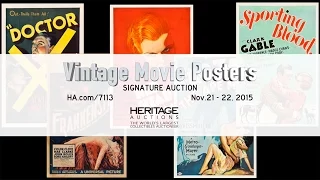Vintage Movie Posters Signature Auction, November 21-22, 2015